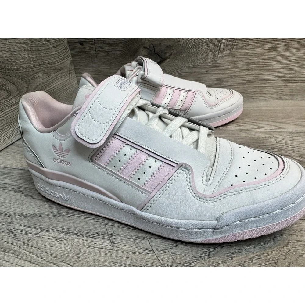 Adidas Forum Plus  Low White  Pink Womens Sz 9 GX5073 Sneakers Shoes